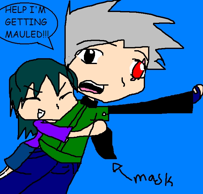 Kakashi's getting mawled lol by SalemRat78