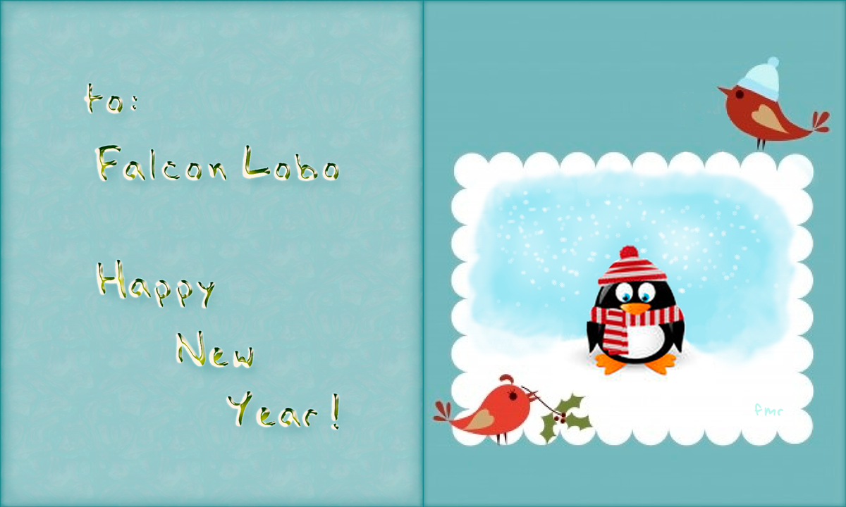 Happy New Year Card by Saltwater