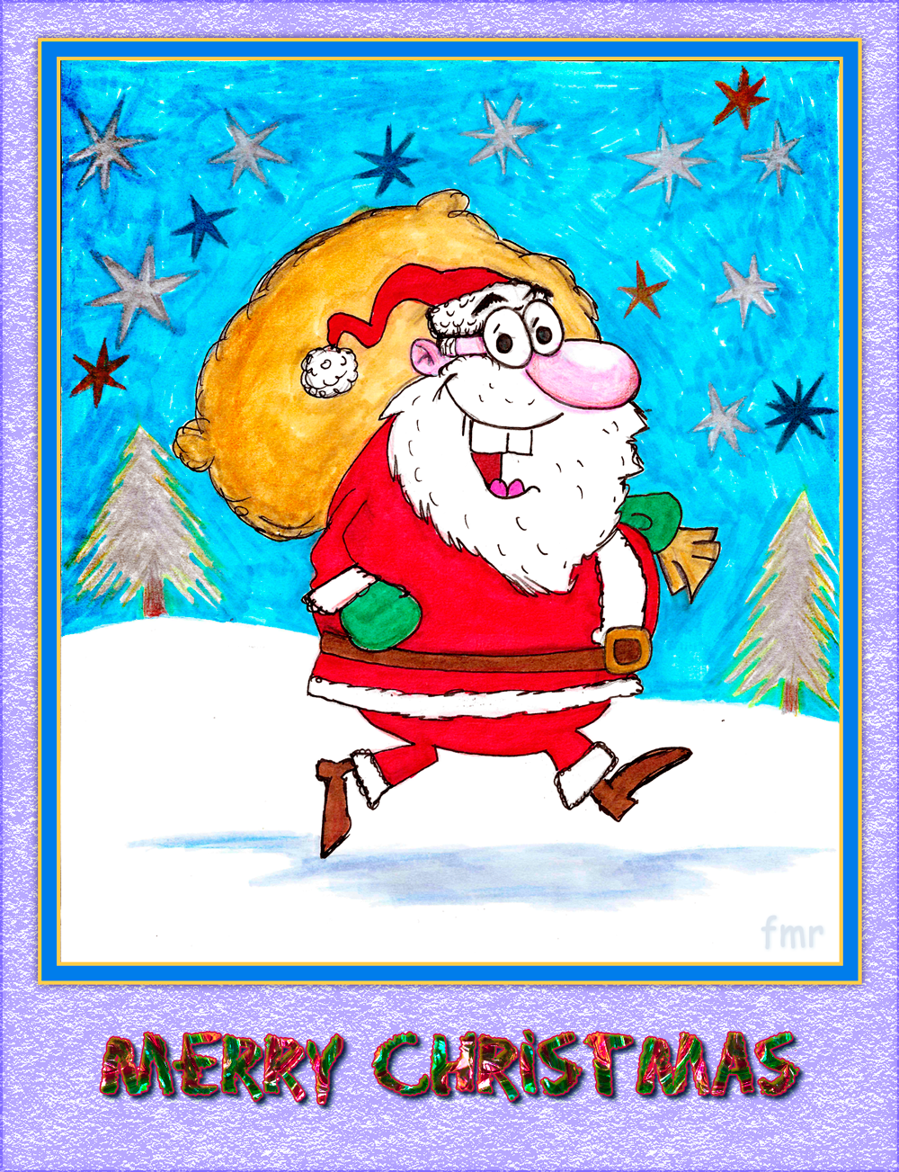 Cheerful Santa by Saltwater