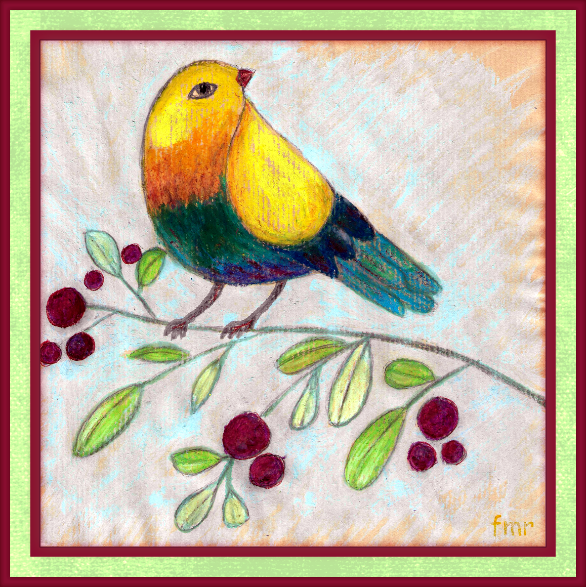 Colourful Little Birdie - gift for TeeJay87 by Saltwater