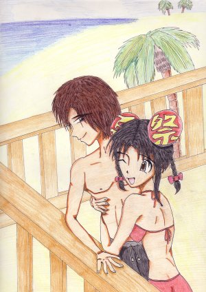 Romance at the beach by SaltyDogSaiyuki