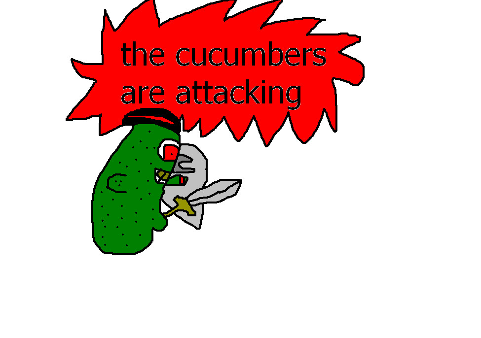 the cucumbers are attacking by Samelia
