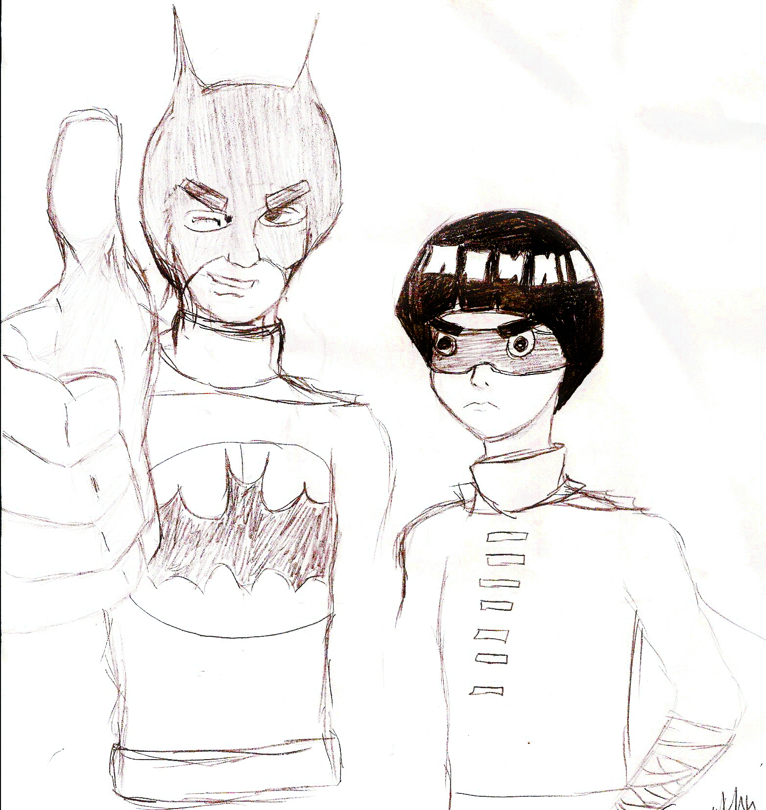 Guy, and Lee as BatMan and Robin by Sammiy303