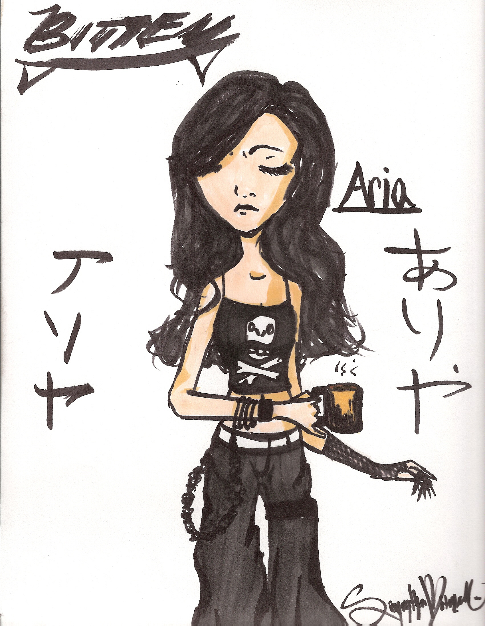 Aria, OC, from my manga "Bitten" by Sammiy303