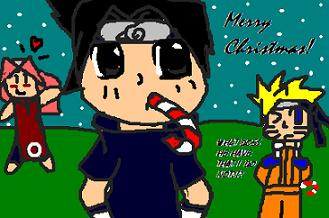 Nobody can not like Christmas, even Sasuke! by Sango808