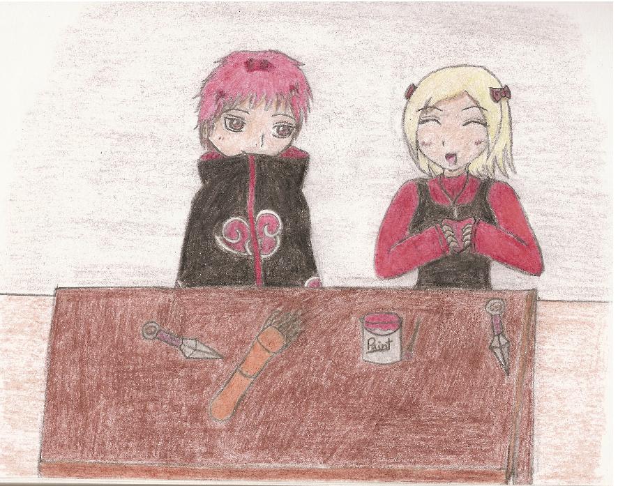 Sasori and Julie(Request for Haunted-Flower) by Sango808