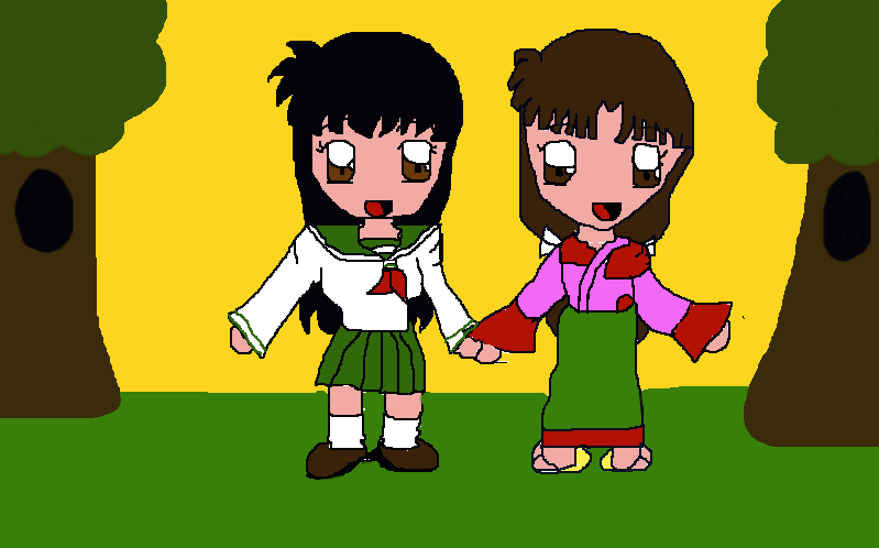 Chibi Sango and Kagome(Plz Comment) by SangoTheDemonSlayer