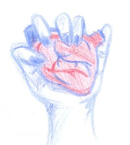 Heart + hand by Sannetangel
