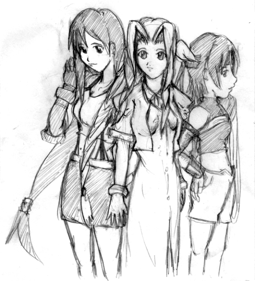 Final Fantasy 7 Girls by Sanoshi