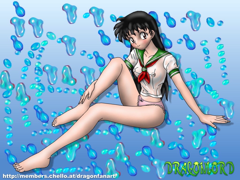 Wet T-Shirt Kagome by Saphirdragon