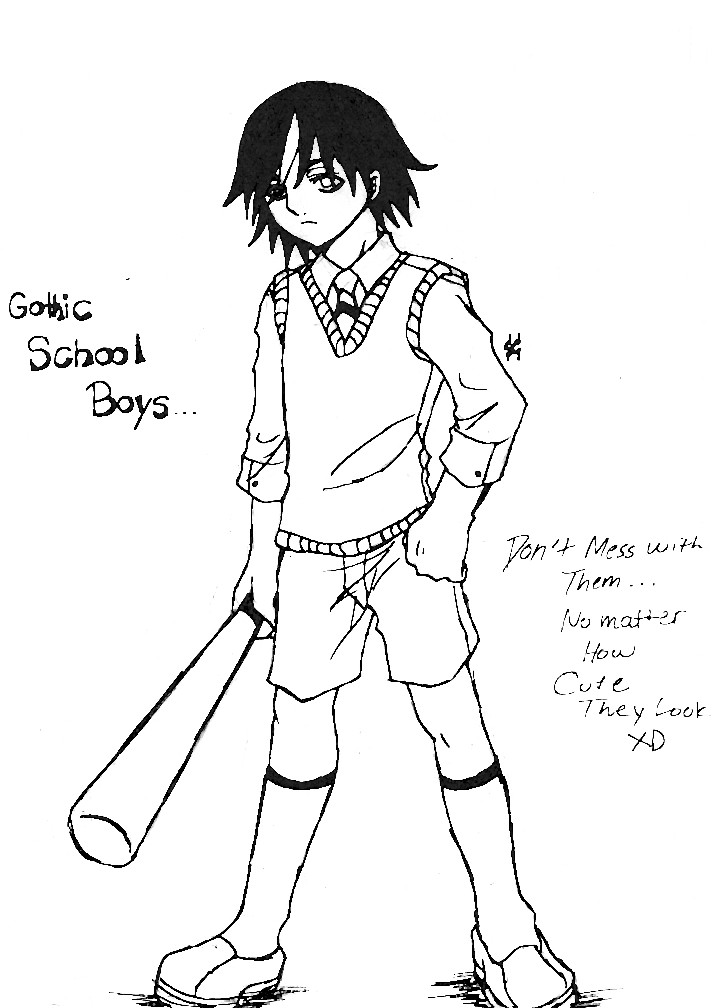 Gothic SchoolBoys: Don't Mess with them by SaraChris