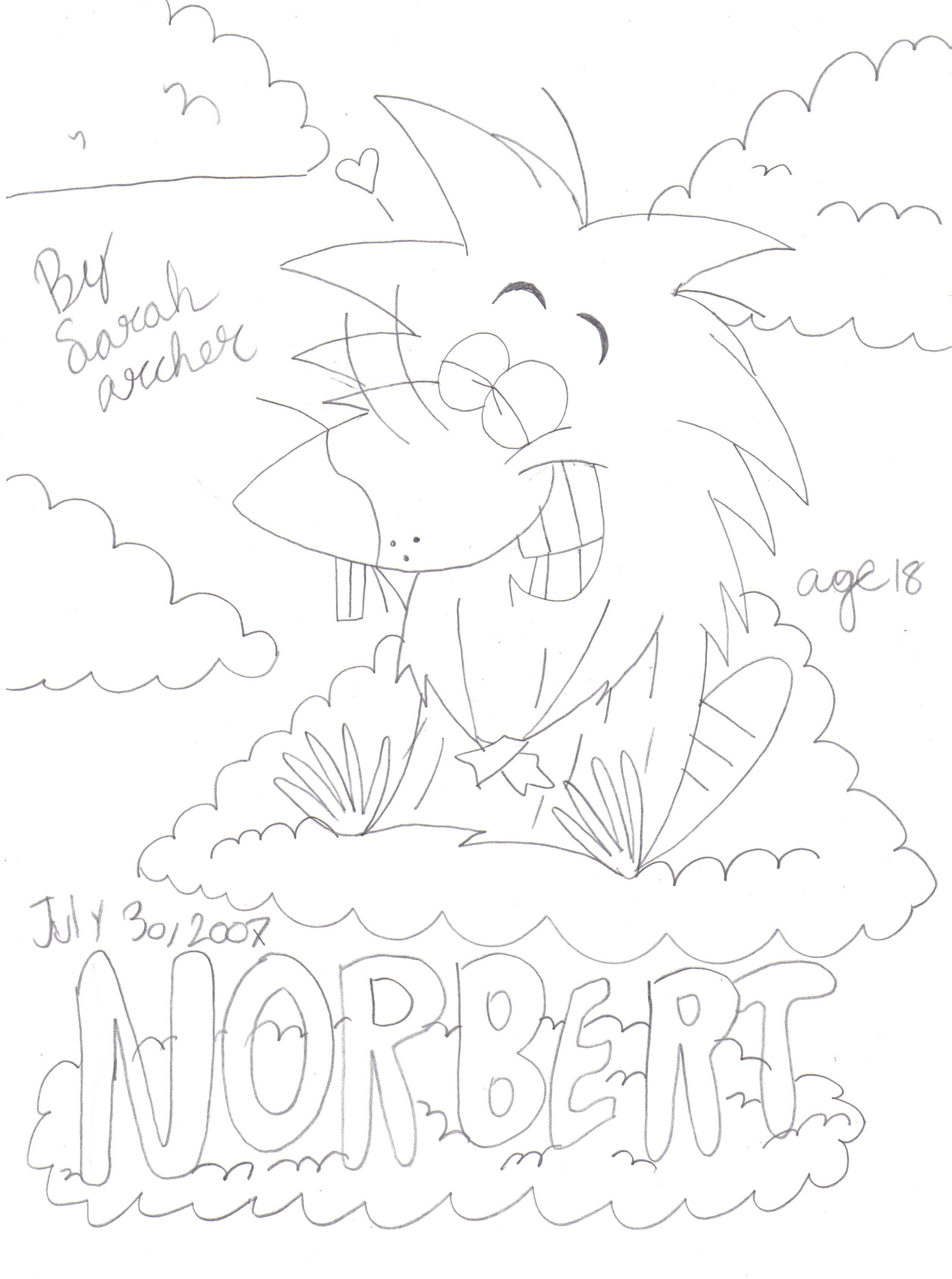Happy Norbert Beaver by SarahArcherBeaver