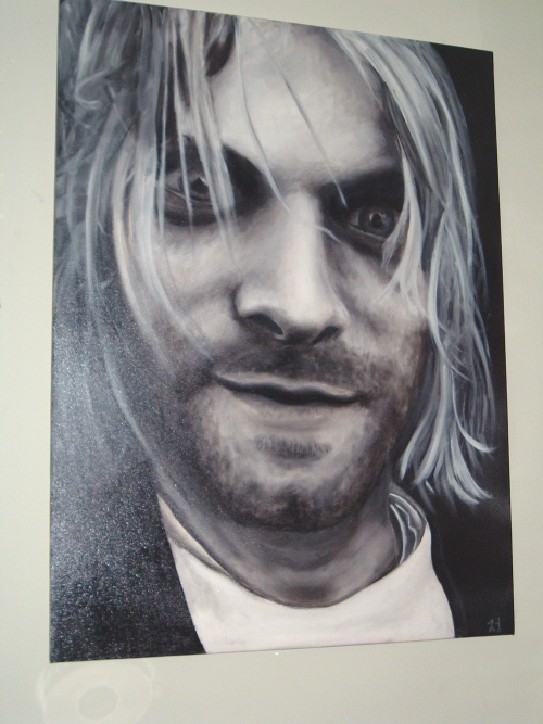 Kurt Cobain Painting by Sarah_Blue