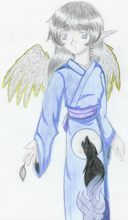 Angel with Kimono by Saria-chan