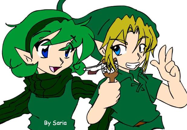 Link and Saria by Saria