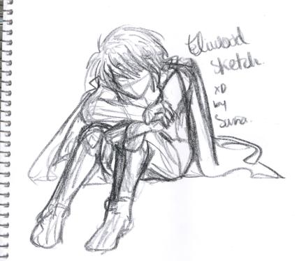 A sad? Eliwood sketch by Saria