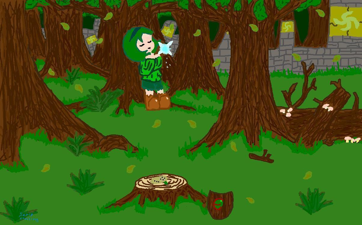 Saria and her forest by Saria_Crossing