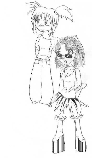 Two girls by Saru