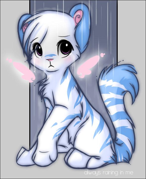Saru is crying in the! rain! by SaruTehFluffy