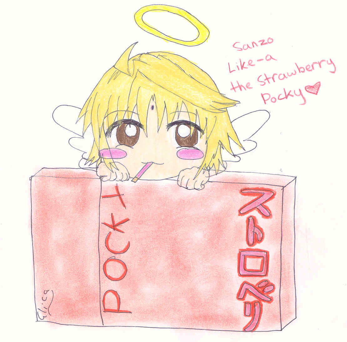 Chibi Sanzo-Pocky King *request for Little_Miss_Anime* by Saru_no_Cheesecake