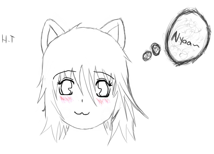 Nyaa~ a catgirl by Sashiro