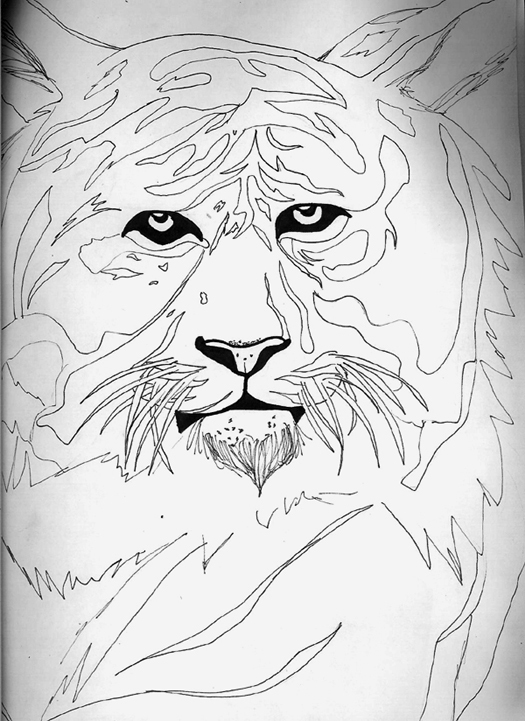 Drawing - #23 Cat (Eye of the Tiger) by Sasuke_Uchiha1121