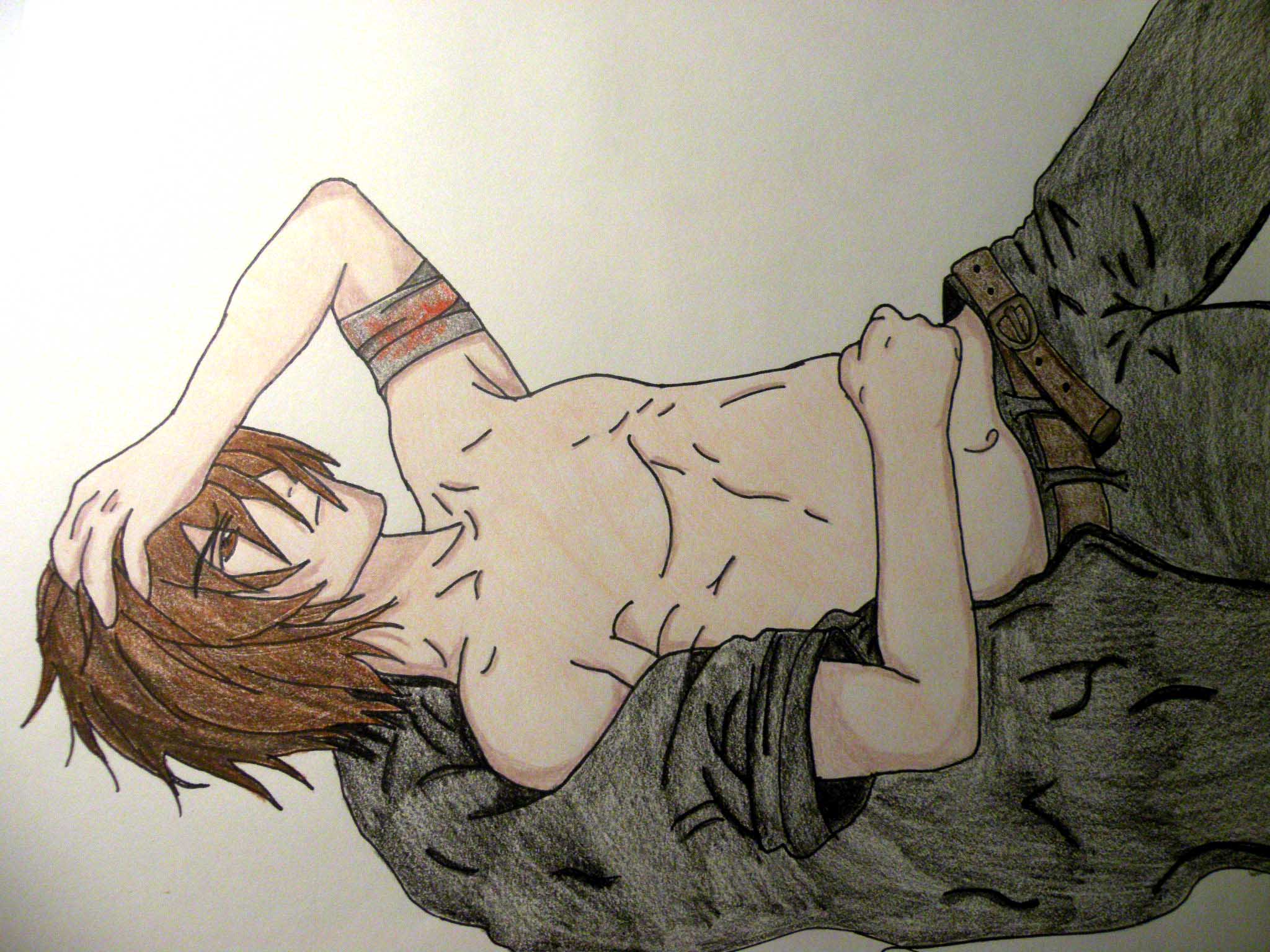 Drawing - #37 Shirtless by Sasuke_Uchiha1121