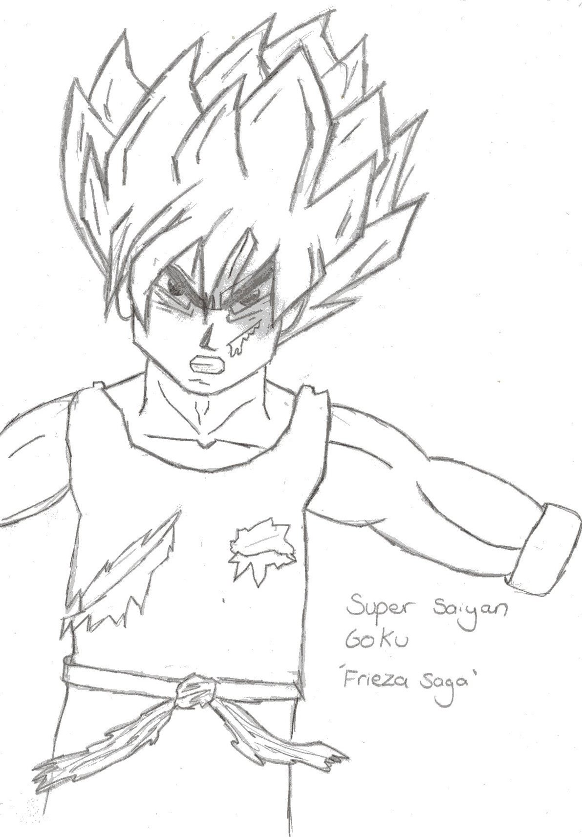 Goku Injured by Scoot