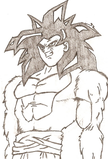 Goku Super Saiyan 4 Angry by ScottyJ