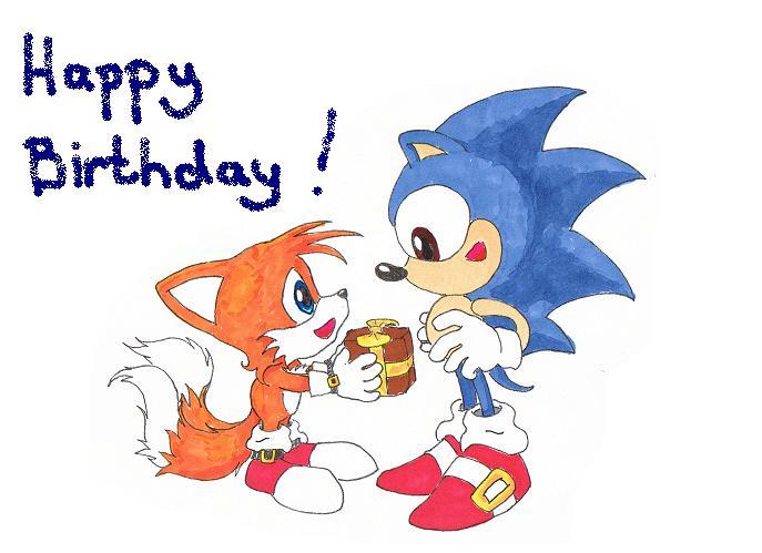 Happy 15th Sonic by ScratchTheFox