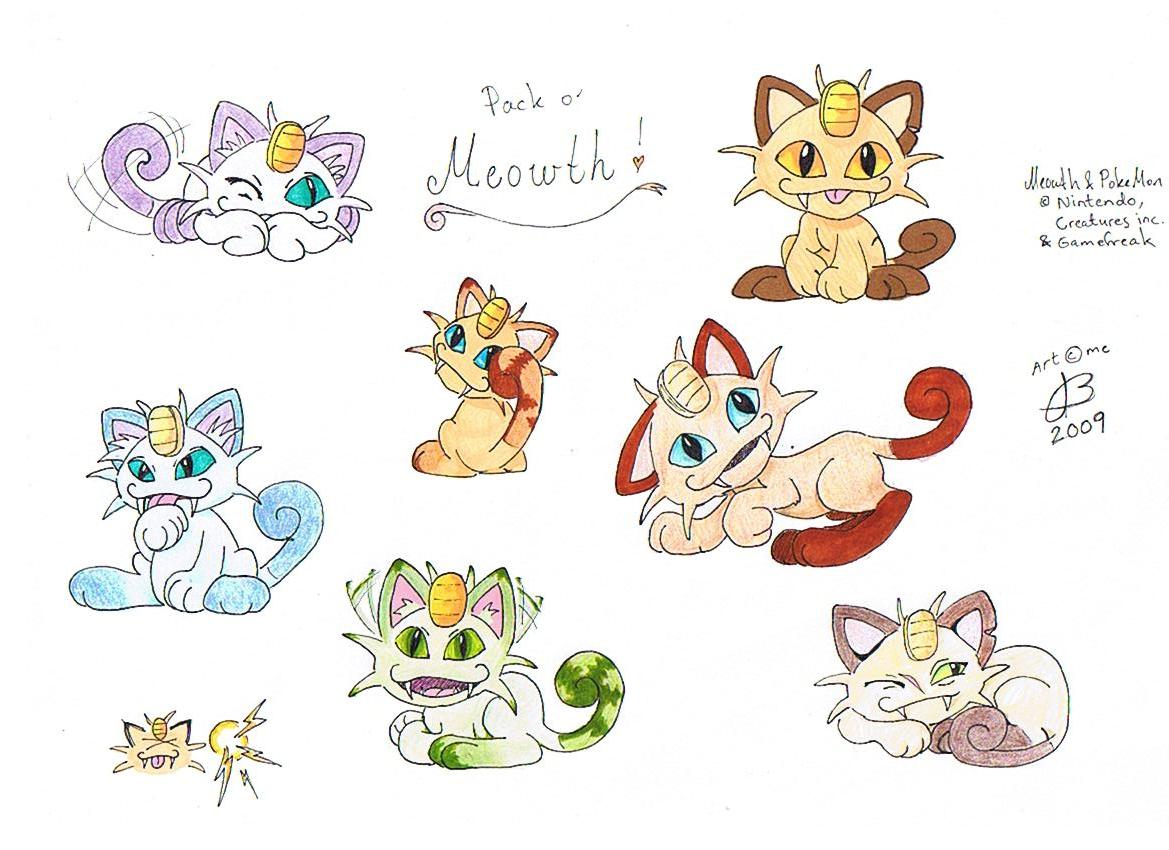 Meowth litter by ScratchTheFox