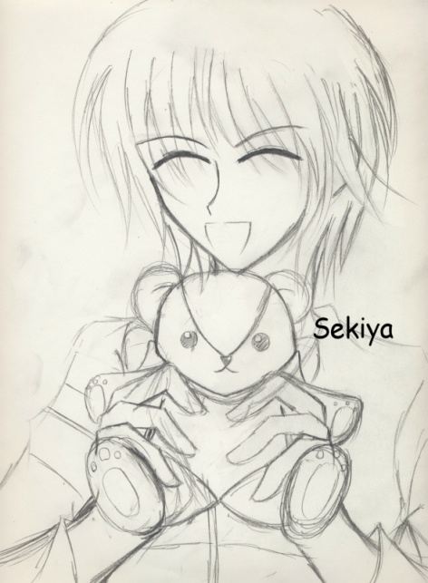 Fuji and a Teddy Bear(Unfinished) by Sekiya