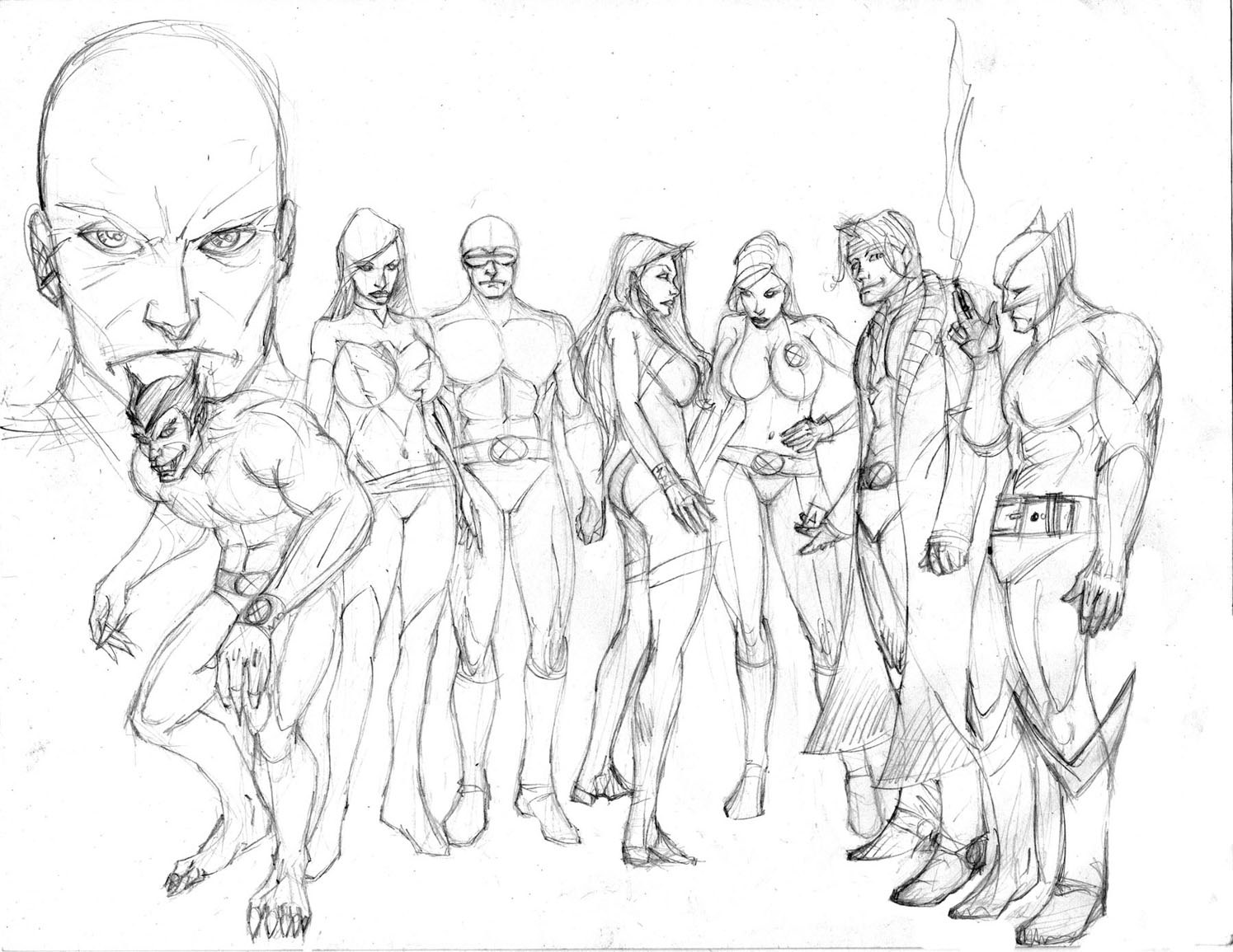 many x-men gather by Selkirk