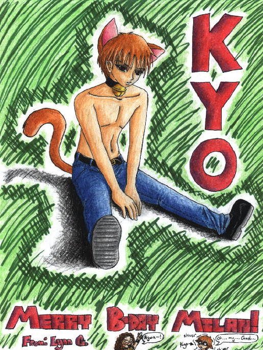 Kyo's Got No Shirt!  (BWAHAHA!) by SenayDragon