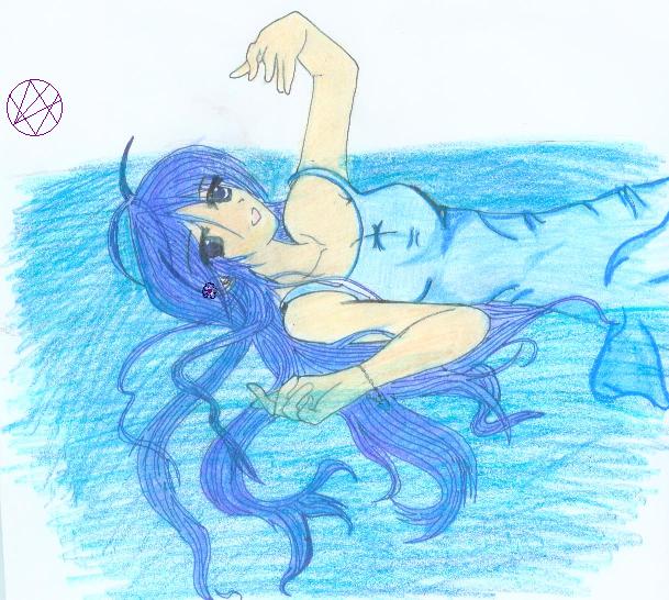 badly drawn girl in badly drawn water by SerasHellsing