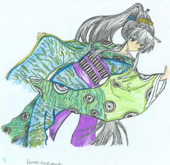 Detailed girl in a kimono by SerasHellsing