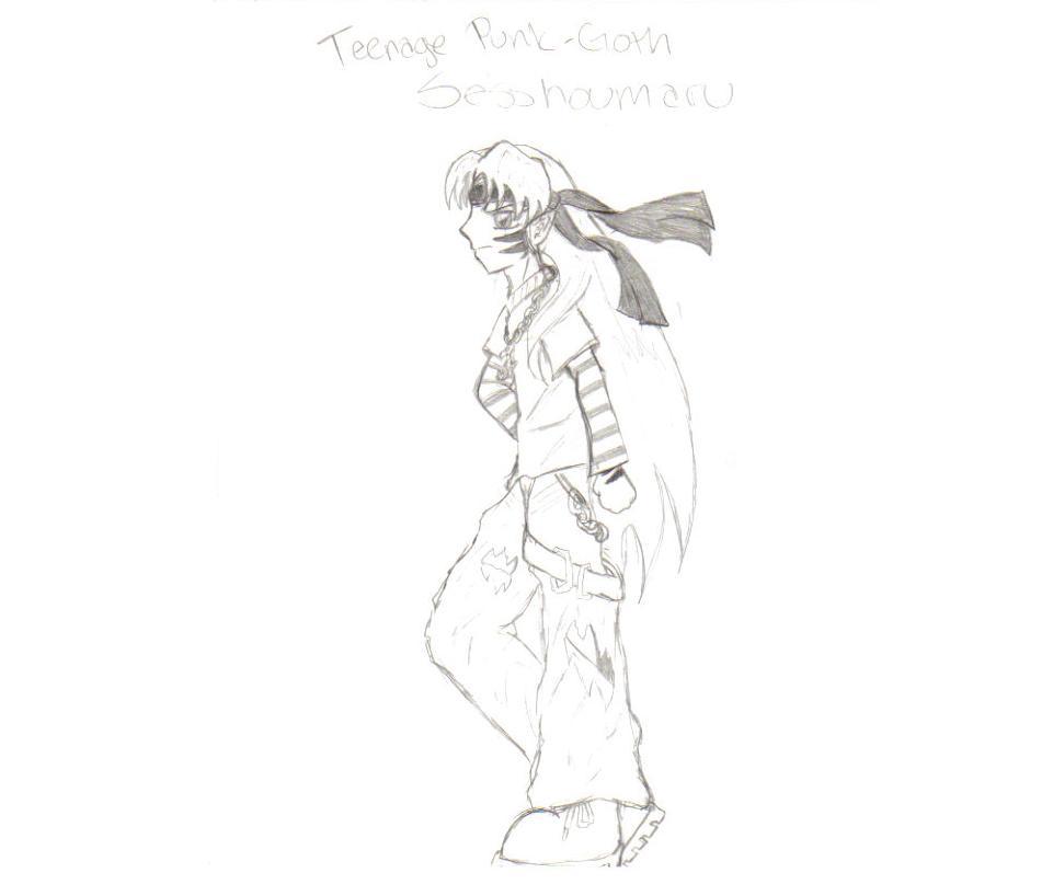 Teen Punk Goth Sesshoumaru by SesshoSama_Gurl