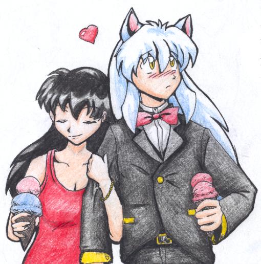 Inu and Kagome on a date! by Sesshoumaru_Dbz5