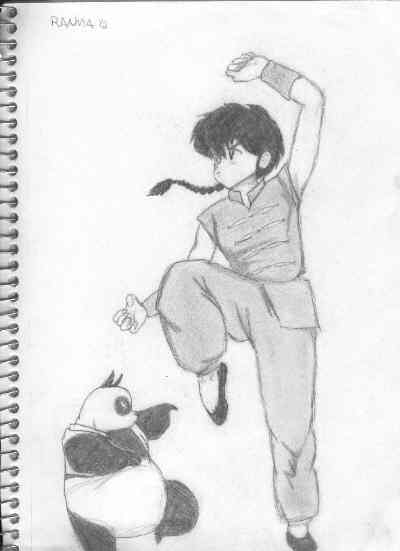 Ranma and his father as a panda by Sesshoumaru_Dbz5