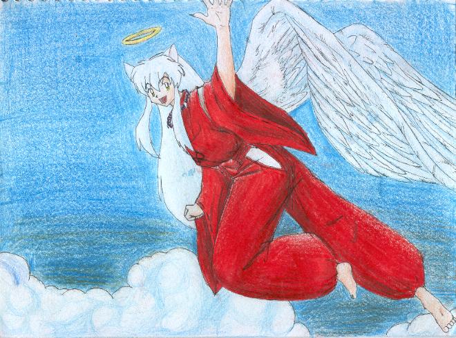 Inuyasha as an Angel by Sesshoumaru_Dbz5