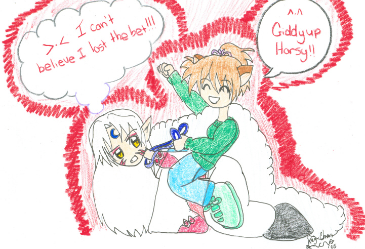 She's Riding Sesshomaru! o.o (for Inumaru) by SesshyBaby