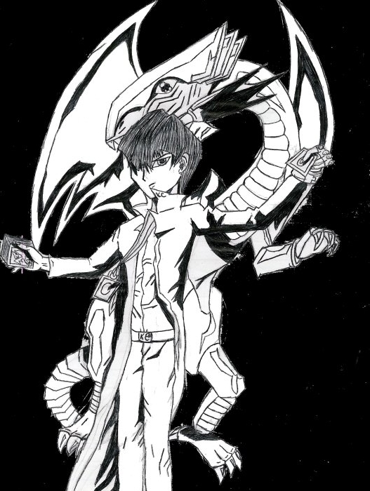 Kaiba and the Blue-Eyes White Dragon by SetoAngel01