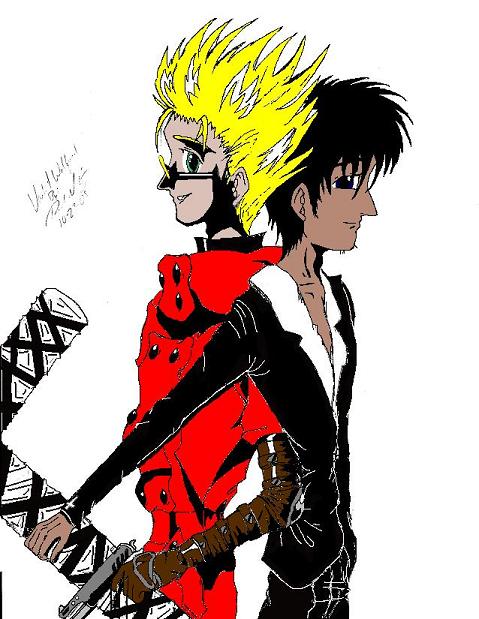 Vash and Wolfwood by SetoAngel01