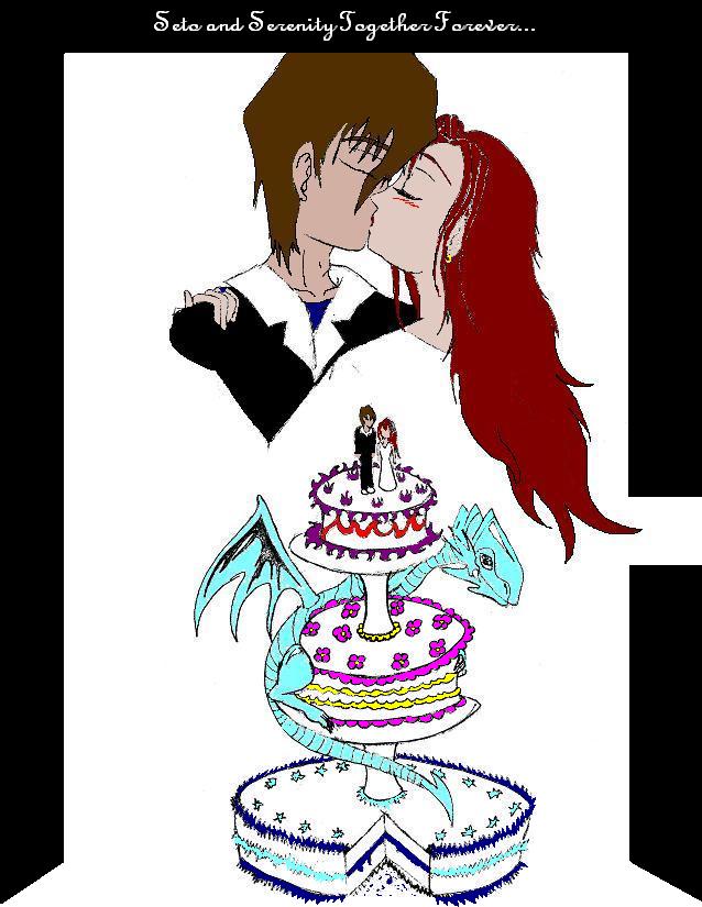 Seto and Serenity's Wedding Cake and Kiss (For Ani by SetoAngel01