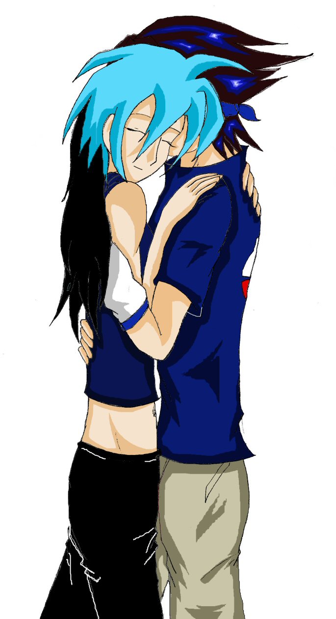 Sasuke and Rose Hug (For GenisSage13) by SetoAngel01