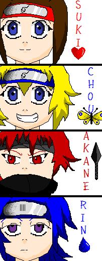 My naruto oc's...well there heads... by Shademaster12345