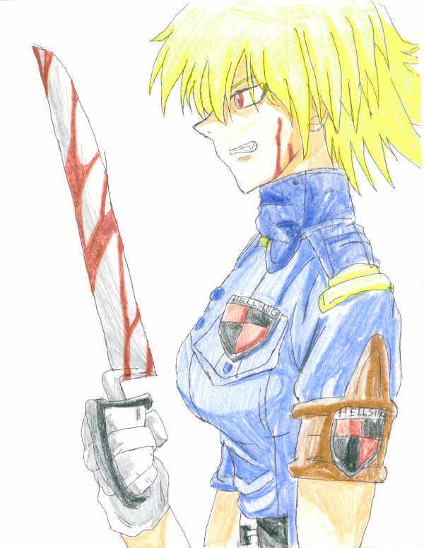 Seras, hungry for blood by Shadow-wolf