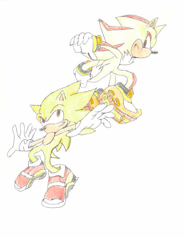 !Super Sonic and Super Shadow! by Shadow-wolf
