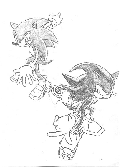 Sonic N Shadow by ShadowArtist