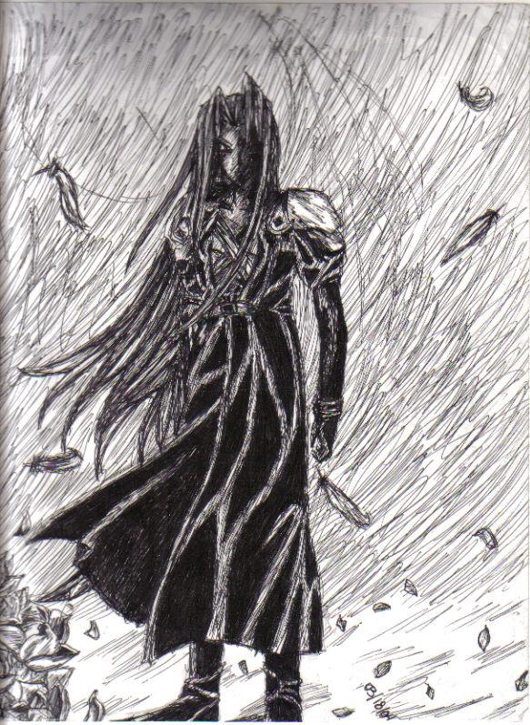 Sephiroth in Ink by ShadowAsoka